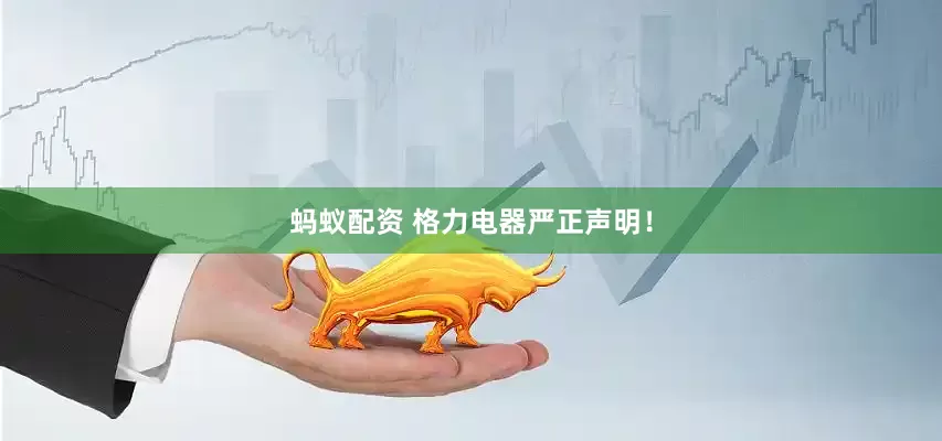 蚂蚁配资 格力电器严正声明！
