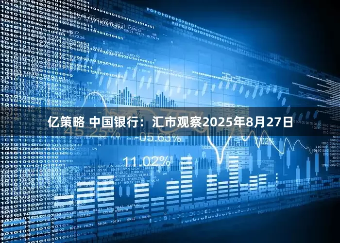 亿策略 中国银行：汇市观察2025年8月27日